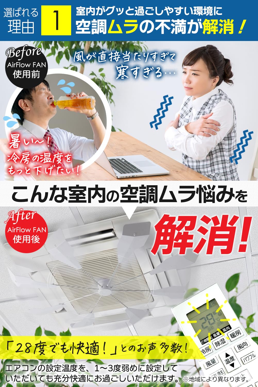 AirFlow FAN エアコン用ファン 空気循環ファン 省エネ （クリア） Amazon.co.jp: AirFlow FAN エアコンファン 空気循環ファン 省エネ
